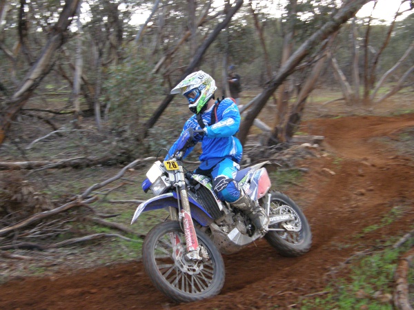 Solo bike 26 Luke Arbon on bush track Outright 2nd Place