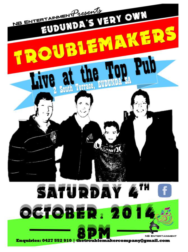 The Troublemakers (band) at the Top Pub 4th Oct 2014