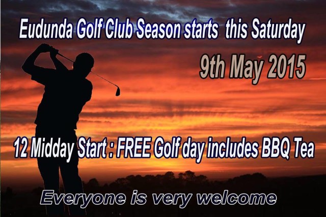 Eudunda Golf Starts 9th May 2015