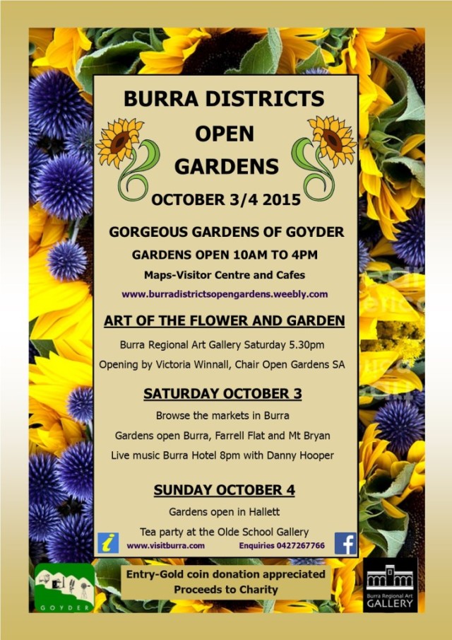 Burra and Districts Open Gardens 3-4 Oct 2015