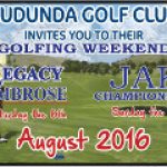 Legacy & JAK Golf Weekend 6th & 7th August 2016