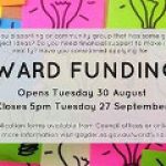 Ward Funding available for sporting or community groups