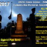 ANZAC Day Ceremonies – 25th April 2017