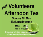 Celebrate Volunteering – FREE Afternoon Tea 7th May 2017