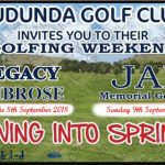 All go for Legacy & JAK Golfing Weekend 8th & 9th Sept 2018