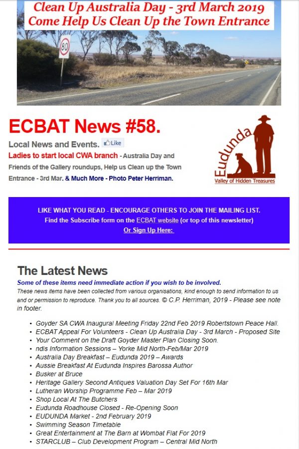 SG News From ECBAT No 58 200219 cover