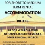 Local Housing for Rental Accommodation or Billets Wanted