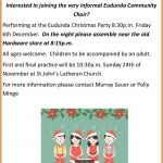 Join The Eudunda Community Choir On 6th Dec For Christmas