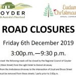 Road Closures Planned For Eudunda As Community To Celebrate Christmas 6th Dec